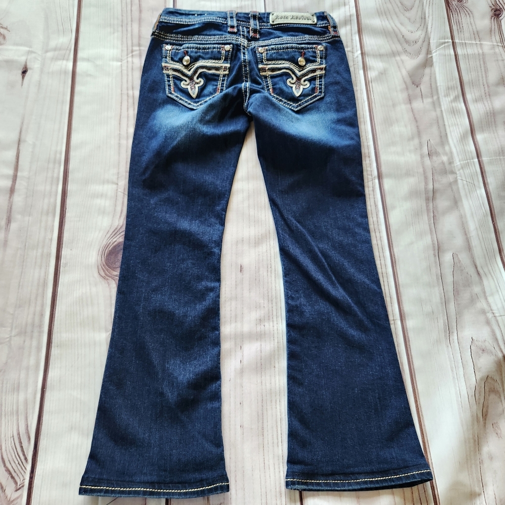 Rock Revival "Betty Boot" Low Rise Bootcut Blue Jean Western | Women's Size 28 - Picture 9 of 16